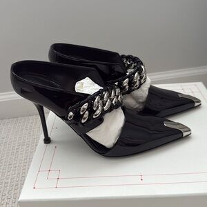 Alexander McQueen Punk Pointed Mules 90mm